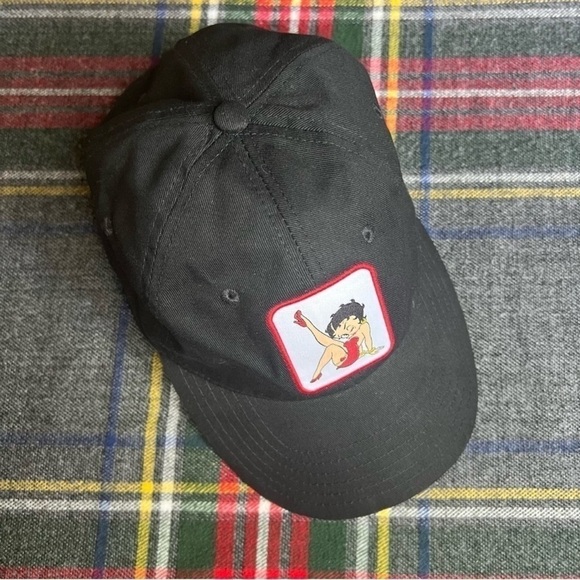 Betty Boop Classic Black Canvas Cap - Picture 1 of 6